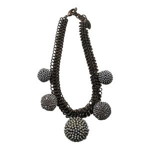 Chico’s brass colored pearl and rhinestone clusters